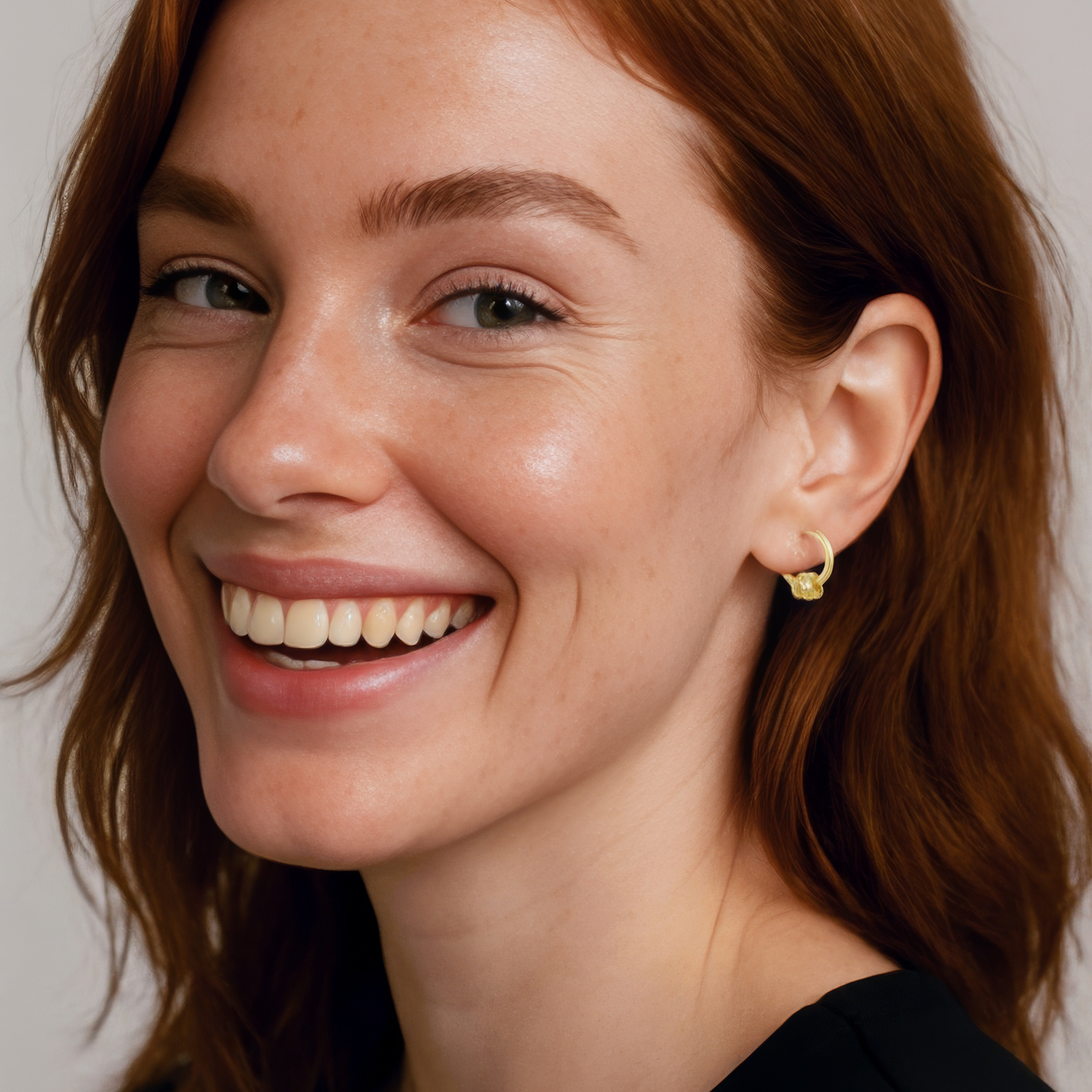 Dainty crystal hoop earrings • Zirconia crystals