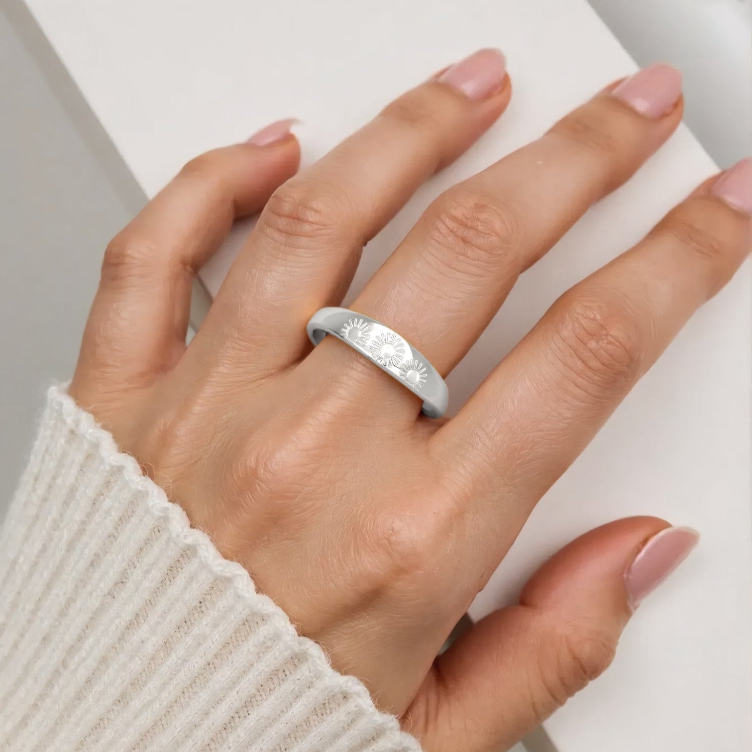 Vielring - Sonnen Ring - 925 Silber - Gold