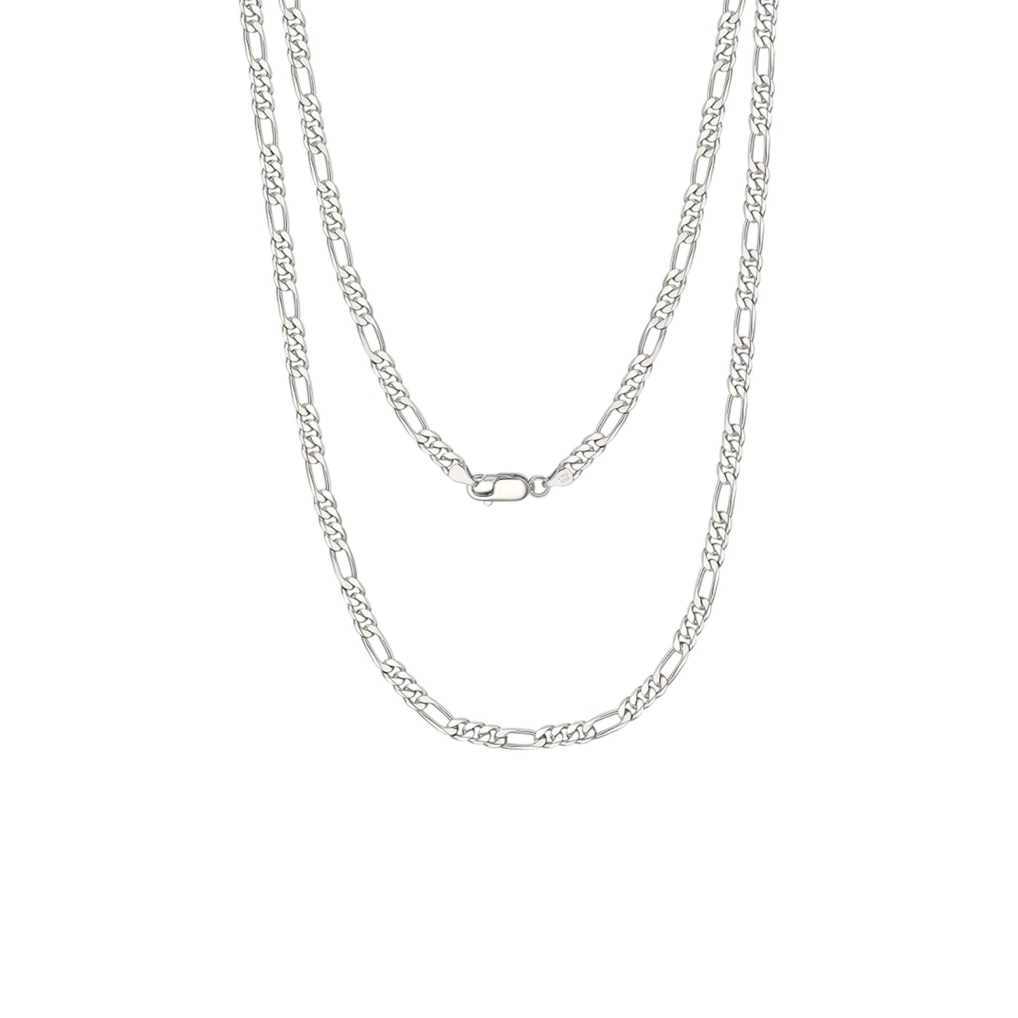 Figaro Halskette 5mm - 925 Silber