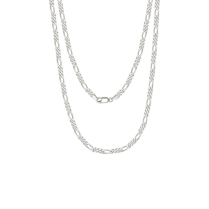 Figaro Halskette 5mm - 925 Silber