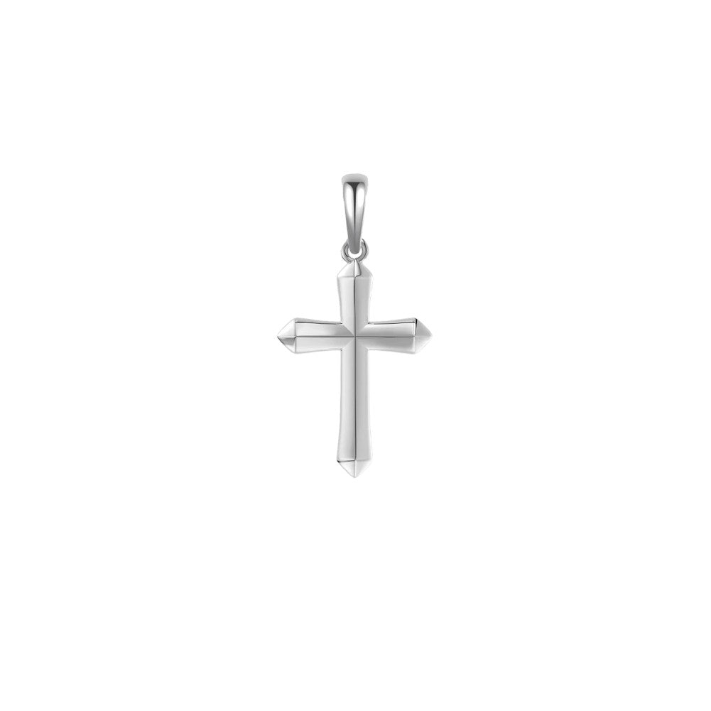 Cross Necklace Rounded - 925 Silver