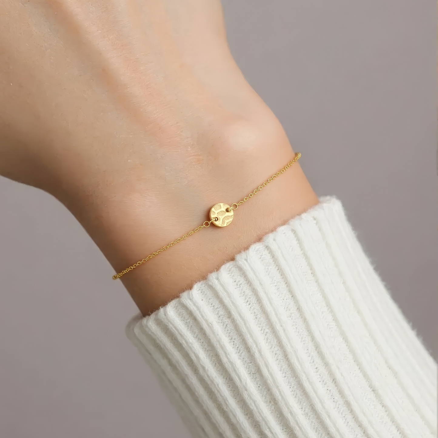 Plättchen Disk Armband - 925 Silber