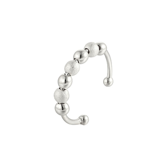 Vielring - Matt Perlen Anti-Stress-Ring – 925 Silber - Silber