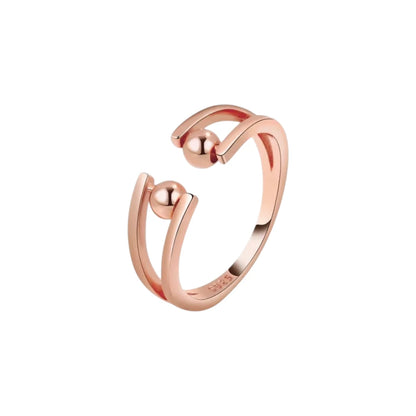 Kugel Spinner Anti-Stress-Ring – 925 Silber