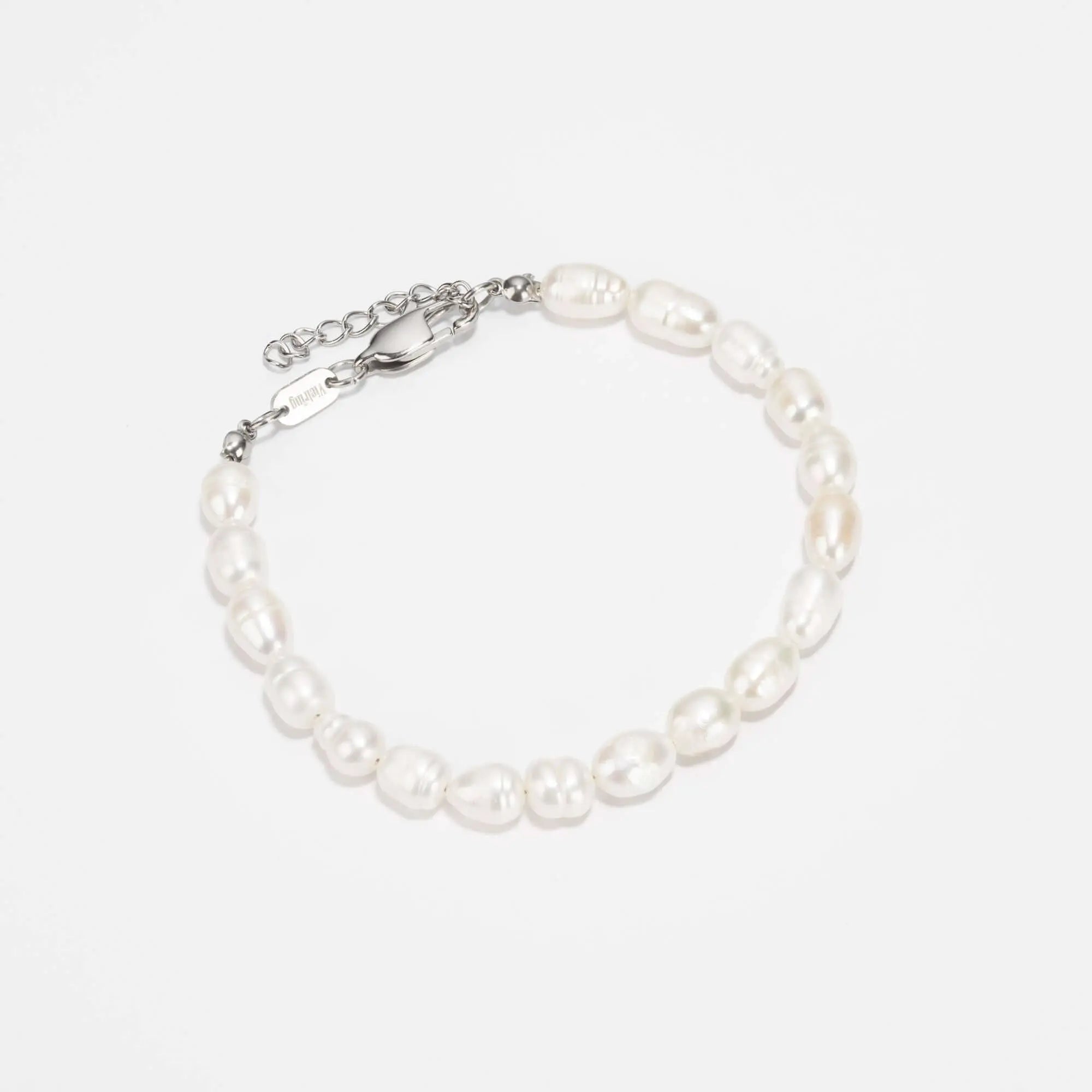Süßwasserperlen Armband verstellbar - Oval Schmuckmeer