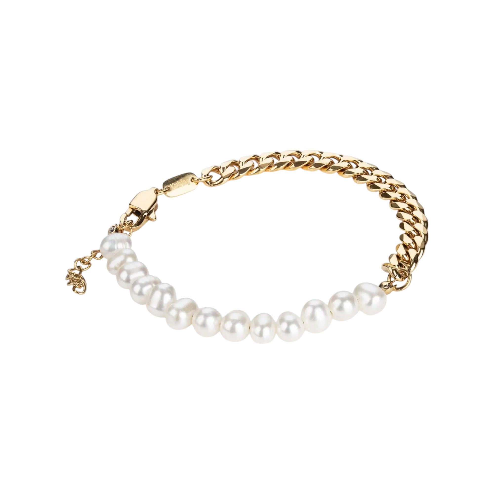 Freshwater Pearl Cuban Bracelet • Adjustable