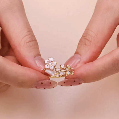 Blüten Zirkonia Anti-Stress-Ring – 925 Silber