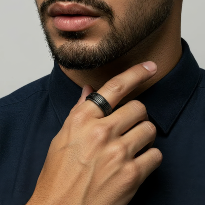 Greek Anti-Stress-Ring - Edelstahl