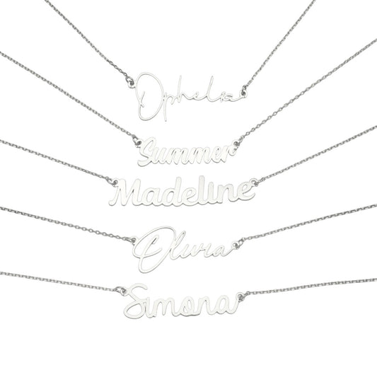 Name necklace with letters