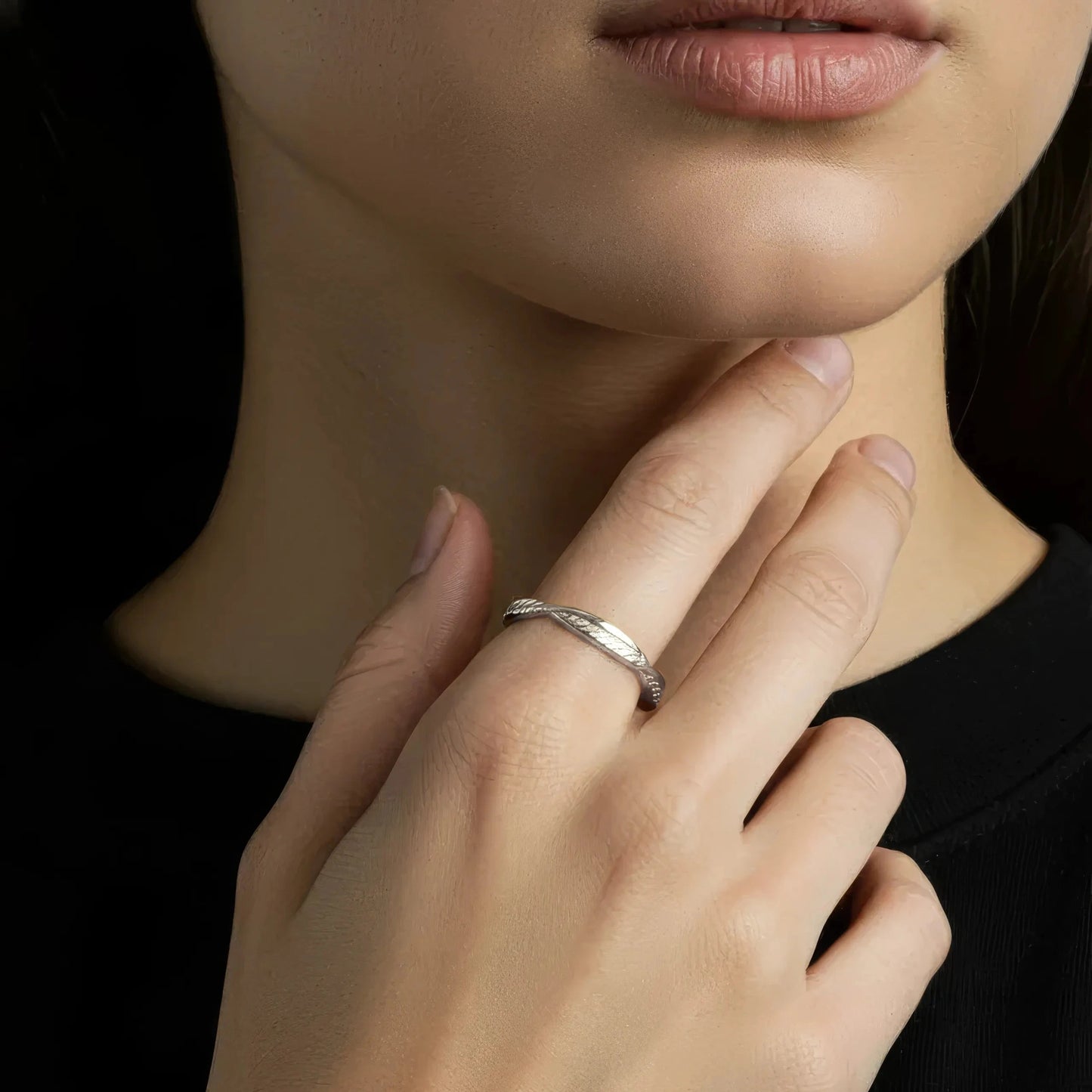 Gedrehter Wellen Ring - 925 Silber