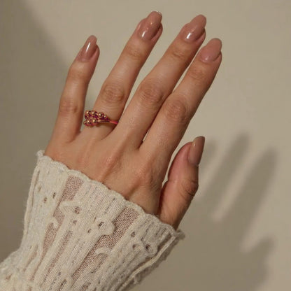 Doppelter Beweglicher Perlen Anti-Stress-Ring – Edelstahl