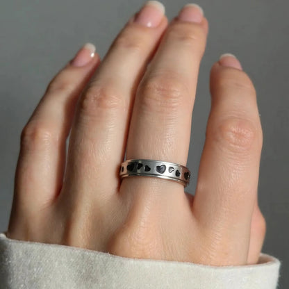 Herzen Anti-Stress-Ring - Edelstahl