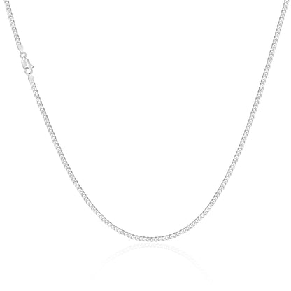 Kreuzkette abgerundet - 925 Silber