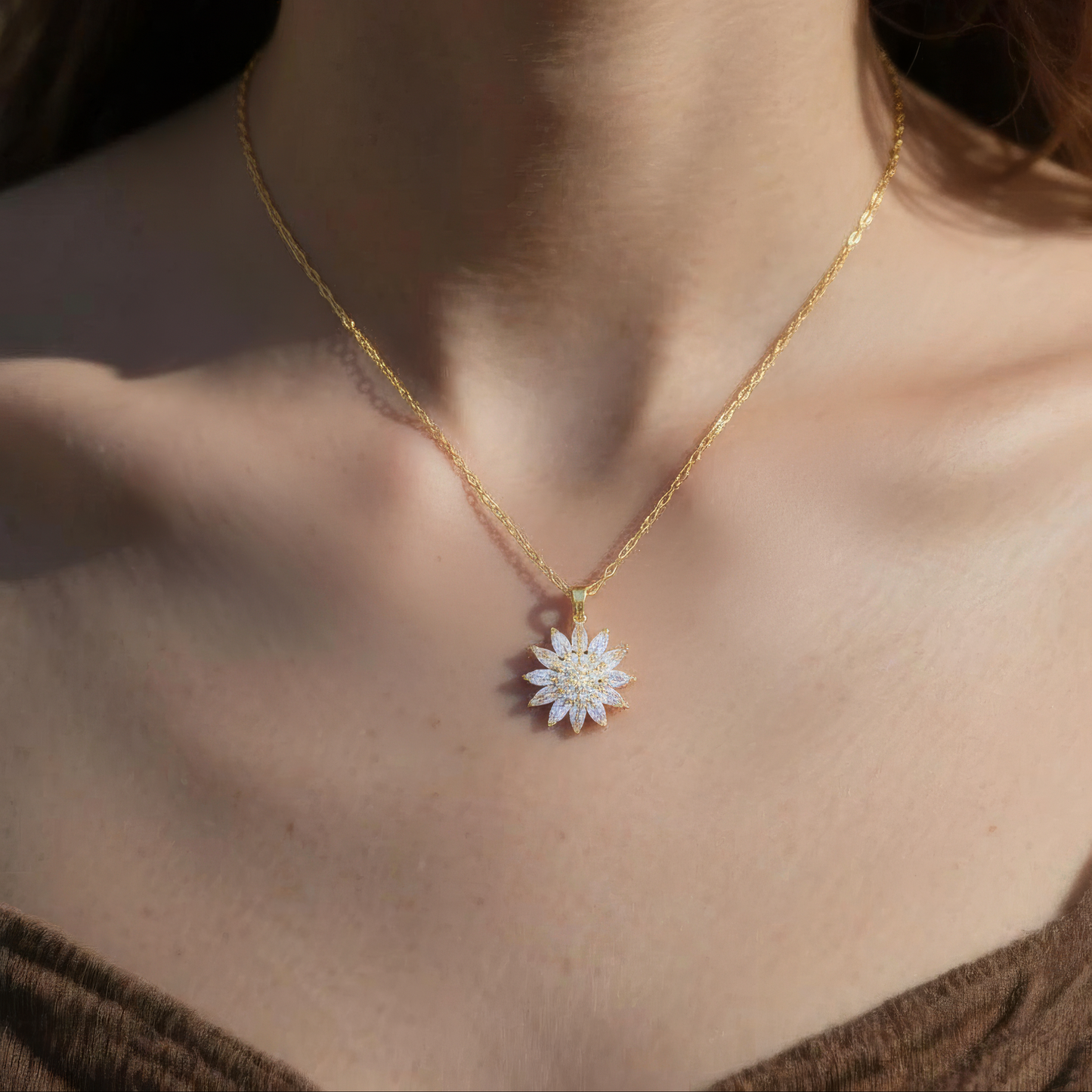 Gold Abstract Ring • 925 Sterling Silver Open Ring