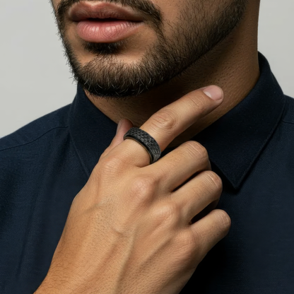 Drachenschuppen Anti-Stress-Ring – Edelstahl