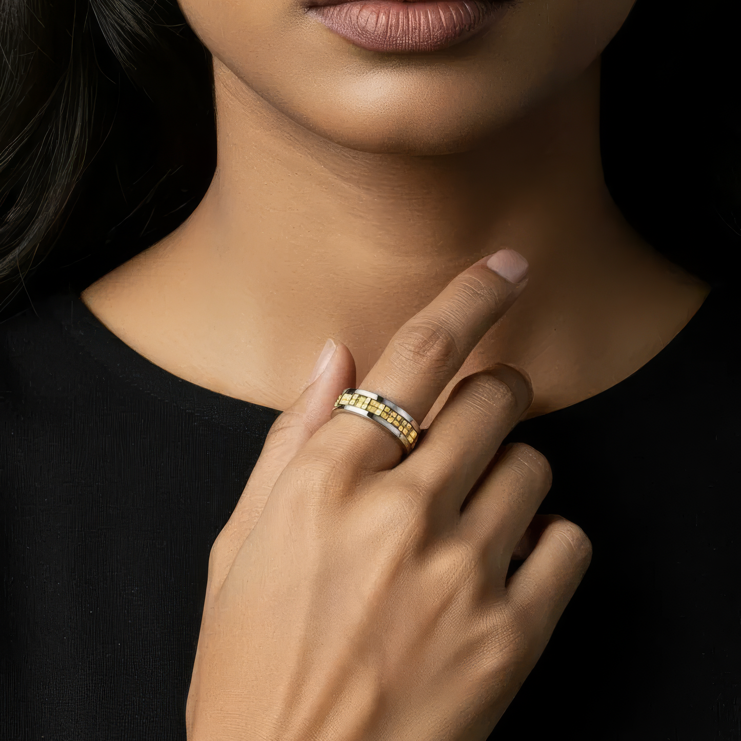 Zahnrad Anti-Stress-Ring – Edelstahl