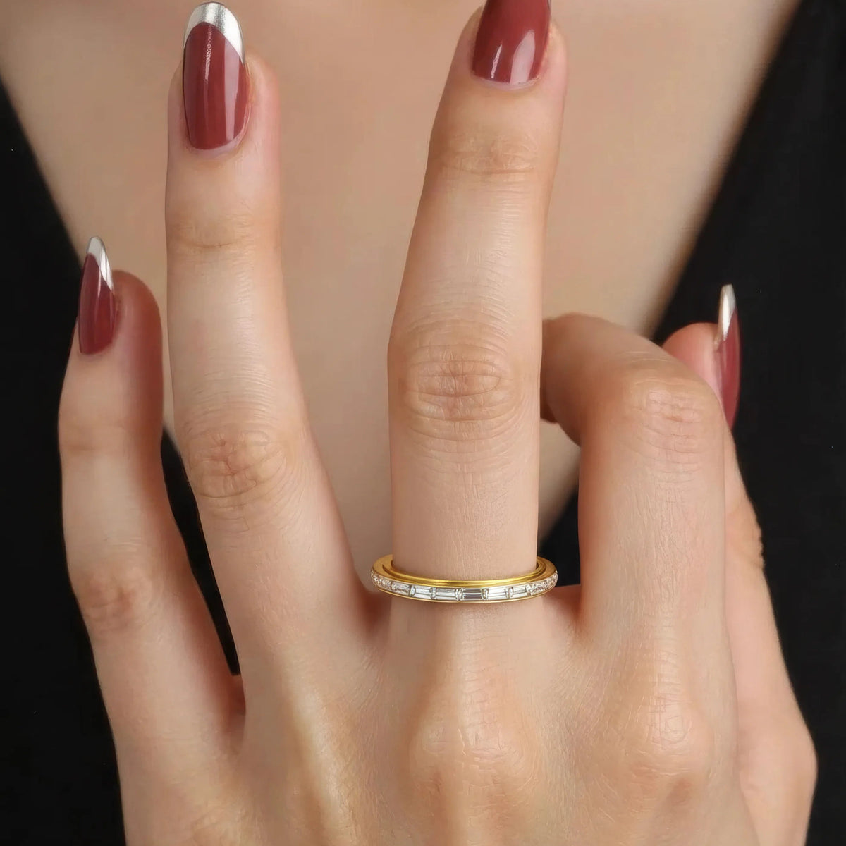 Quadratischer Steinen Anti-Stress-Ring
