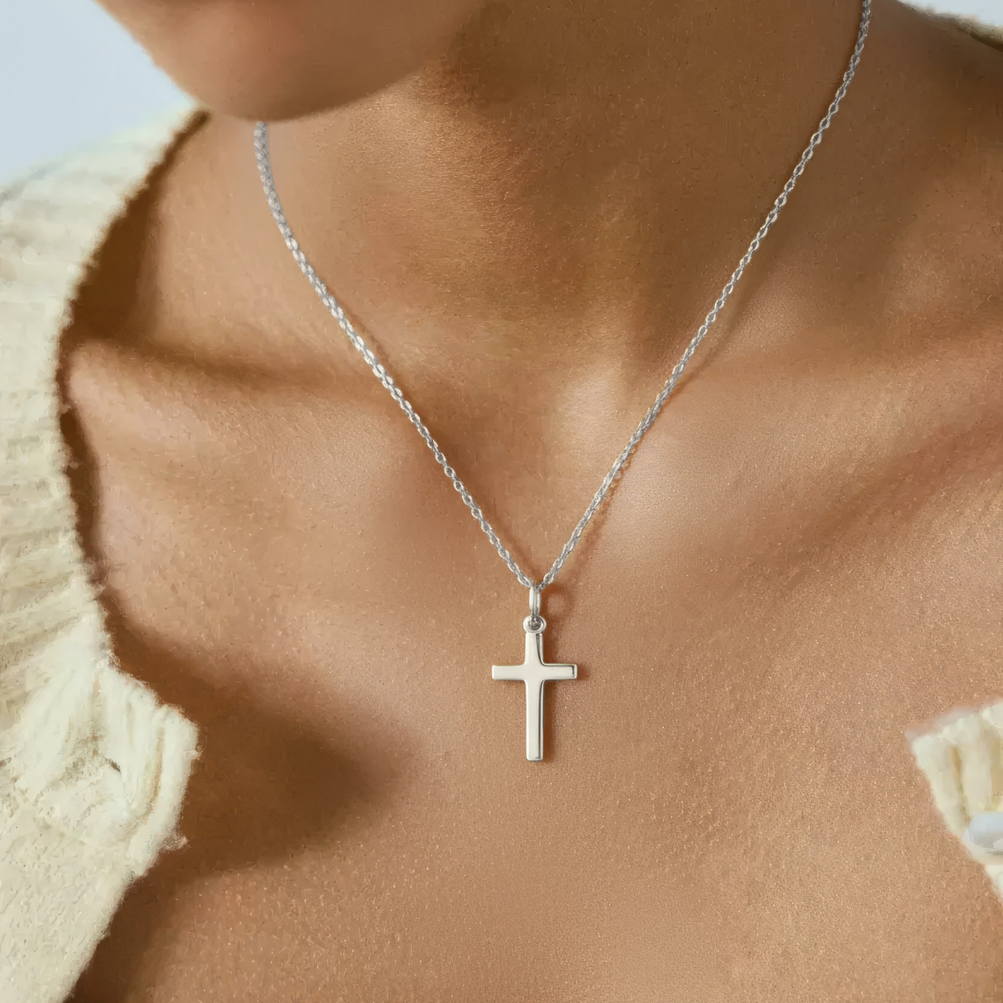 Kreuz Halskette - 925 Silber