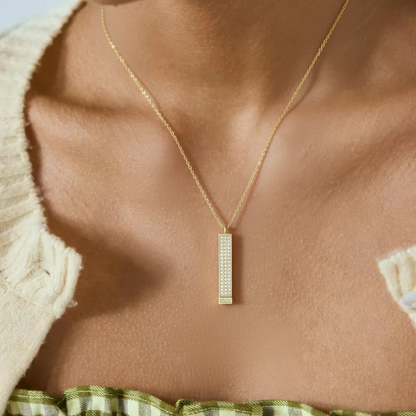 Persönliche Botschaft Anhänger Halskette - Edelstahl