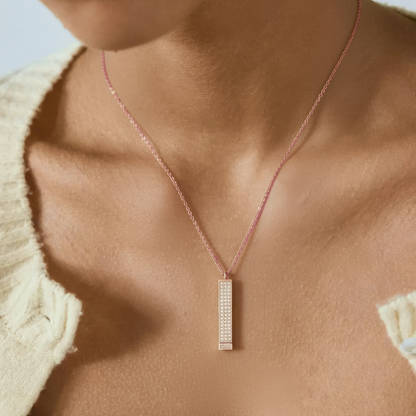 Persönliche Botschaft Anhänger Halskette - Edelstahl