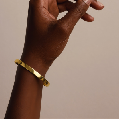 Flacher Basic Armreifen - 925 Silber