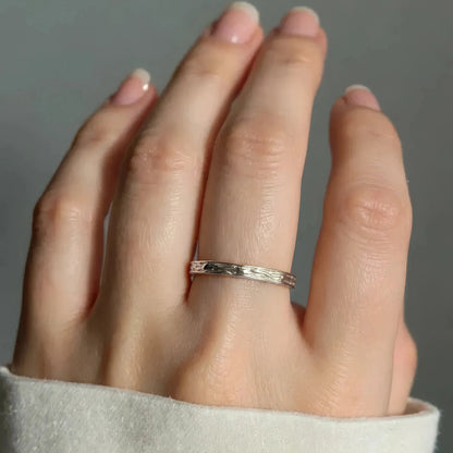 Dünner gewellter Abstrakter Ring - 925 Silber