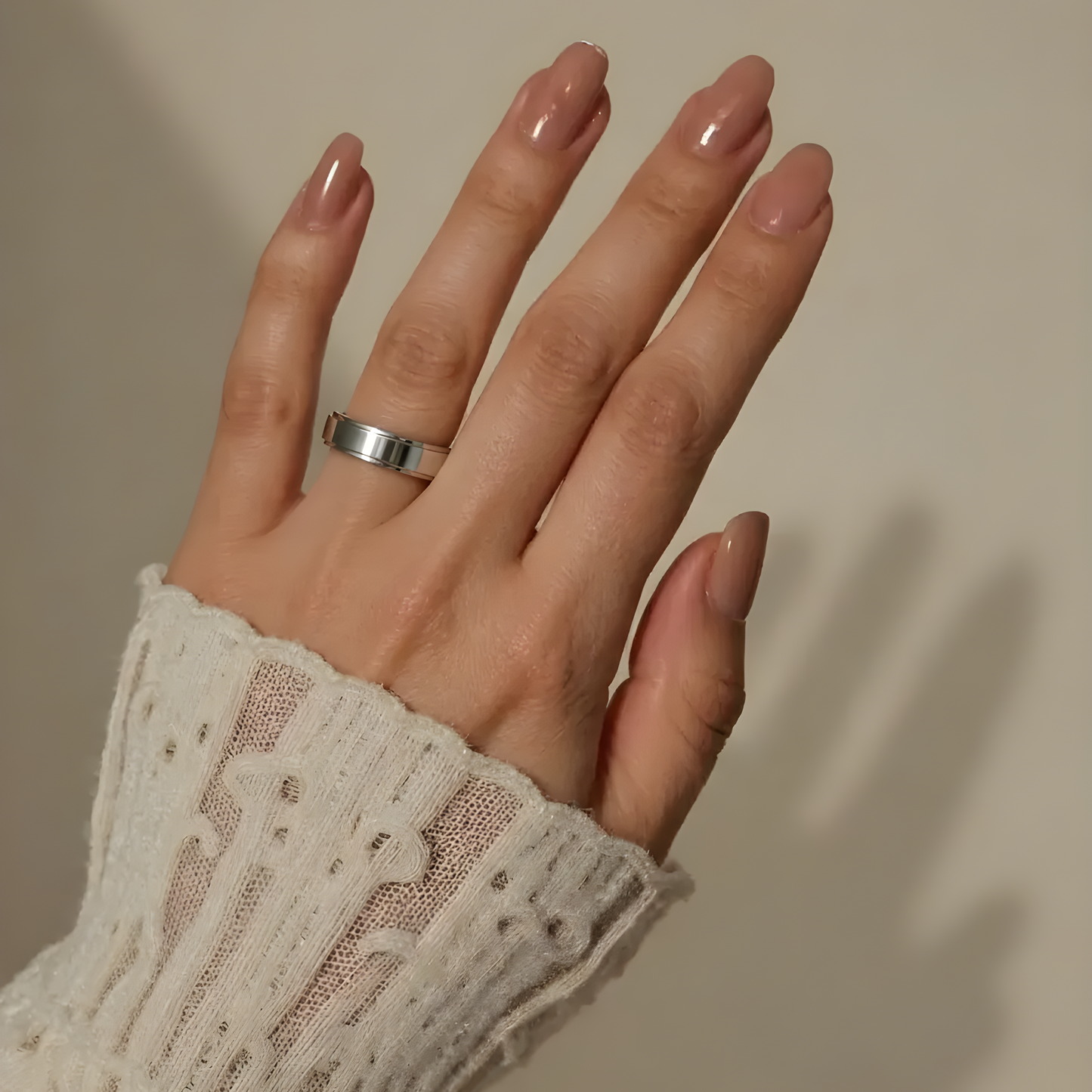 Glatter Anti-Stress-Ring - Edelstahl