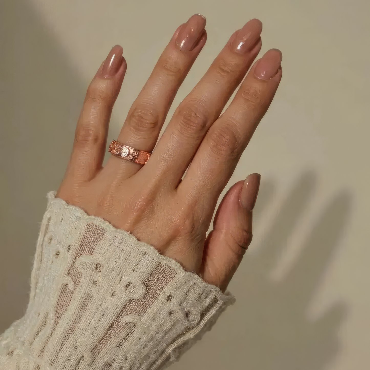 Moon Sun Rotating Ring - Stainless Steel