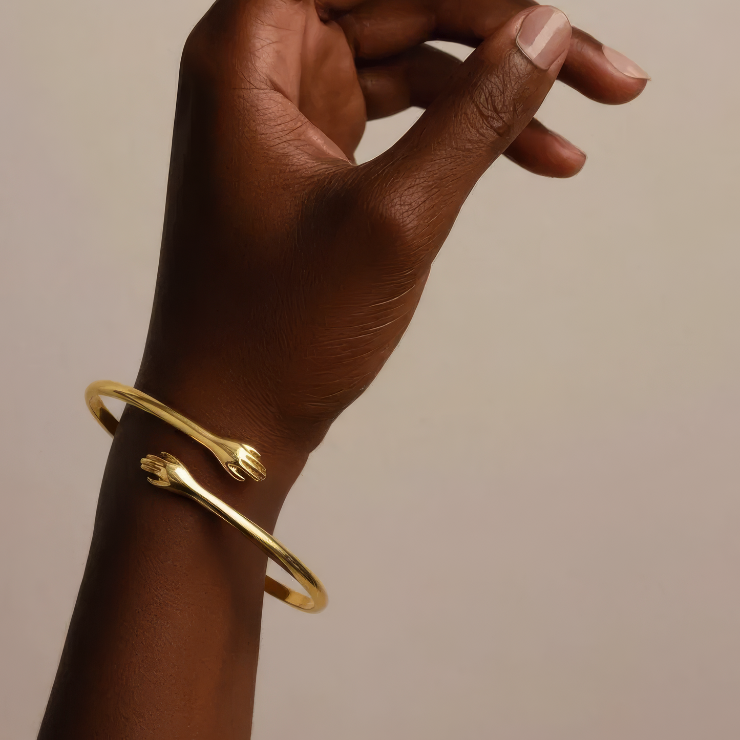 Vielring - Umarmender Armreifen - 925 Silber - Gold