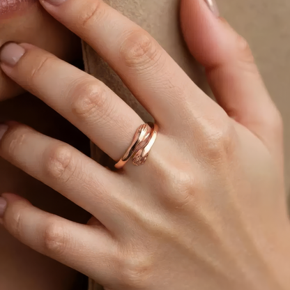 Open hug ring love - 925 silver