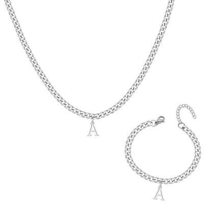 Link chain letter set 5 mm - 925 silver