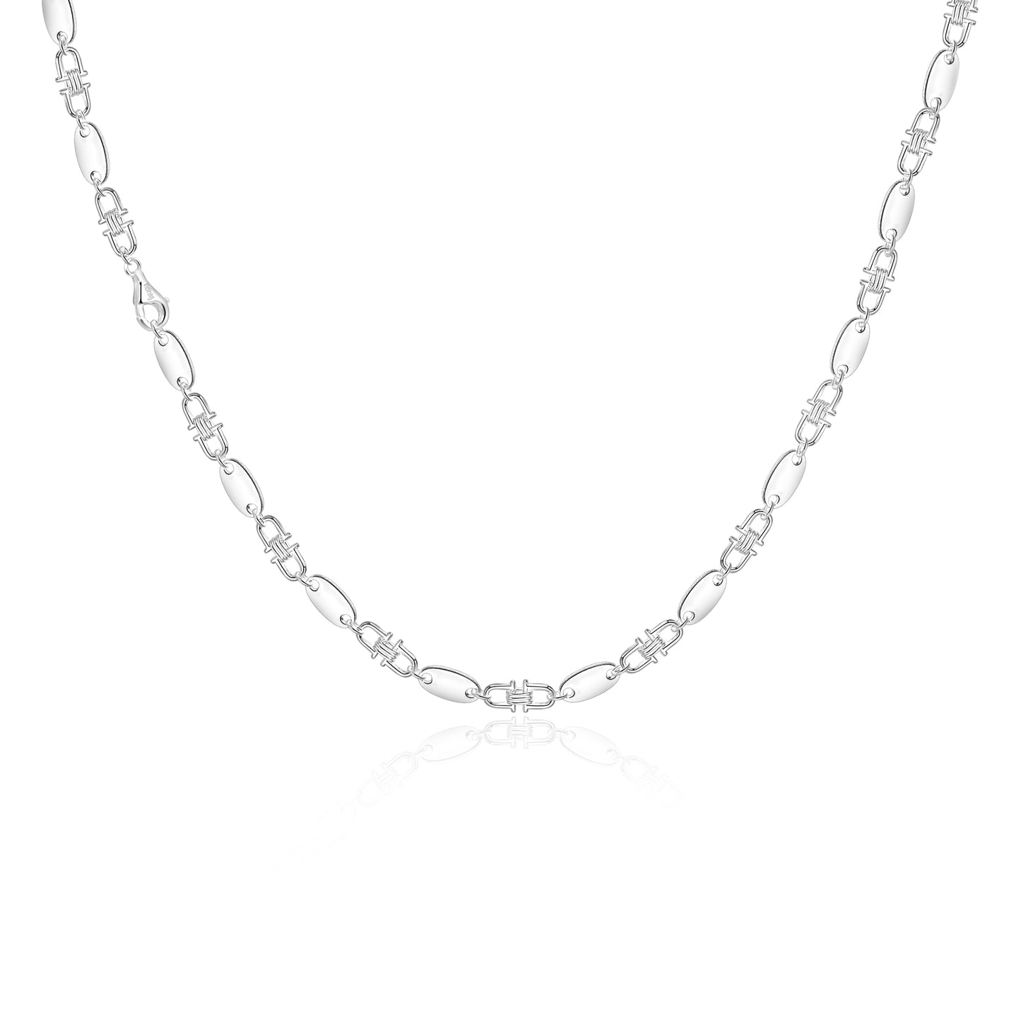 Plattenkette 6 mm - 925 Silber