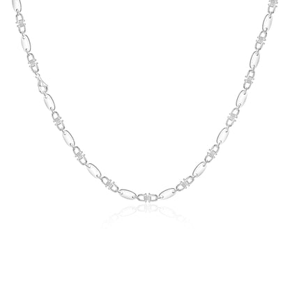 Plattenkette 6 mm - 925 Silber