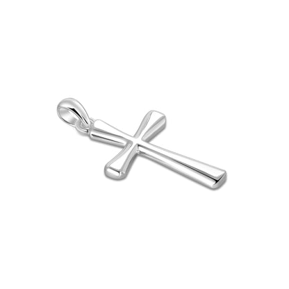 Kreuzkette abgerundet - 925 Silber