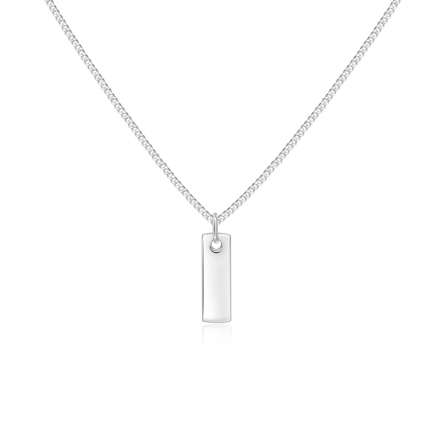 Square Minimalist Necklace - 925 Silver