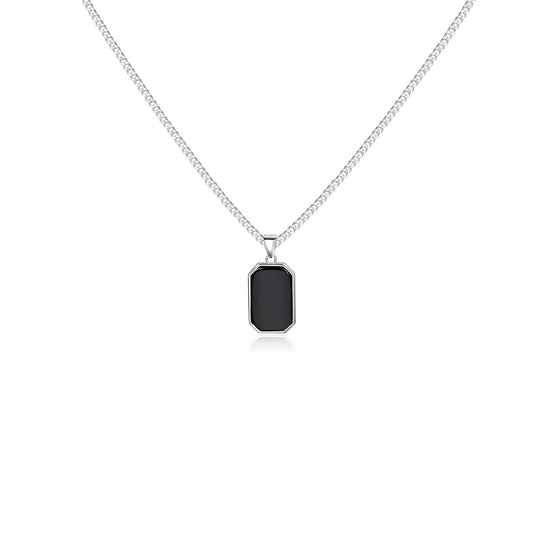 Onyxkette - 925 Silber