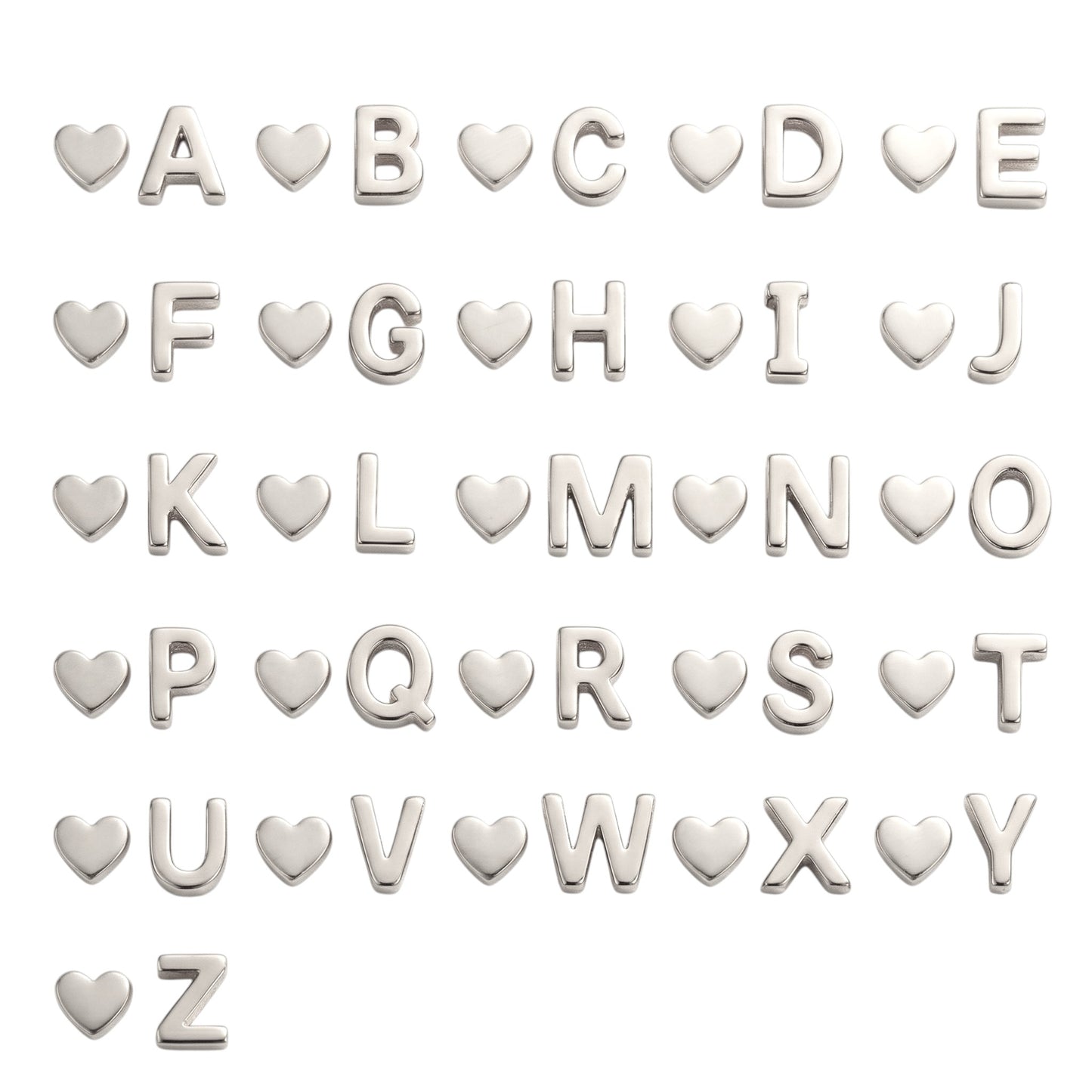 Herz Buchstaben Halskette – 925 Silber