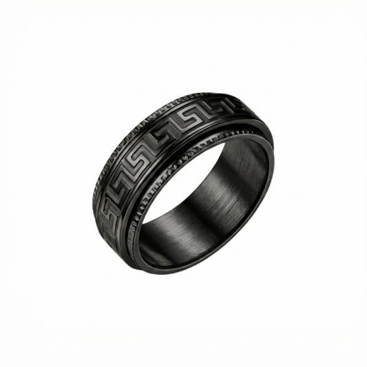 Greek Anti-Stress-Ring - Edelstahl