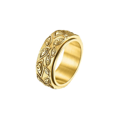 Vielring - Auge der Vorsehung Anti-Stress-Ring – Edelstahl - Gold / 49 | ø15.6