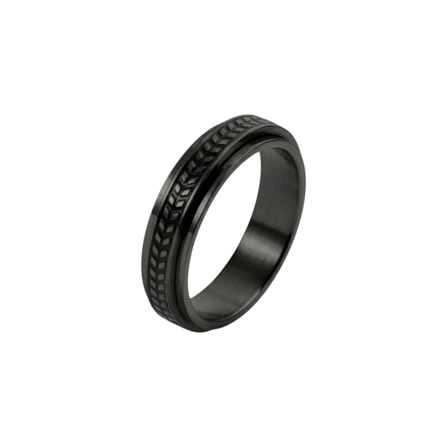 Oliven Blatt Anti-Stress-Ring – Edelstahl