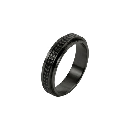 Oliven Blatt Anti-Stress-Ring – Edelstahl