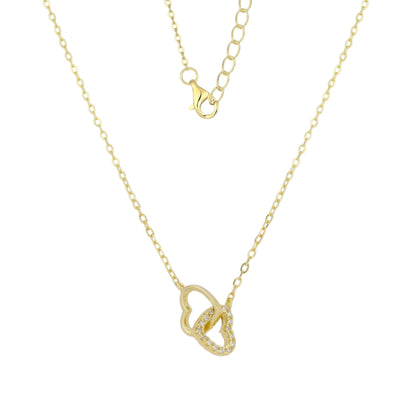 Vielring - Verbundene Herzen Halskette - 925 Silber - Gold