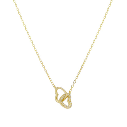 Vielring - Verbundene Herzen Halskette - 925 Silber - Gold