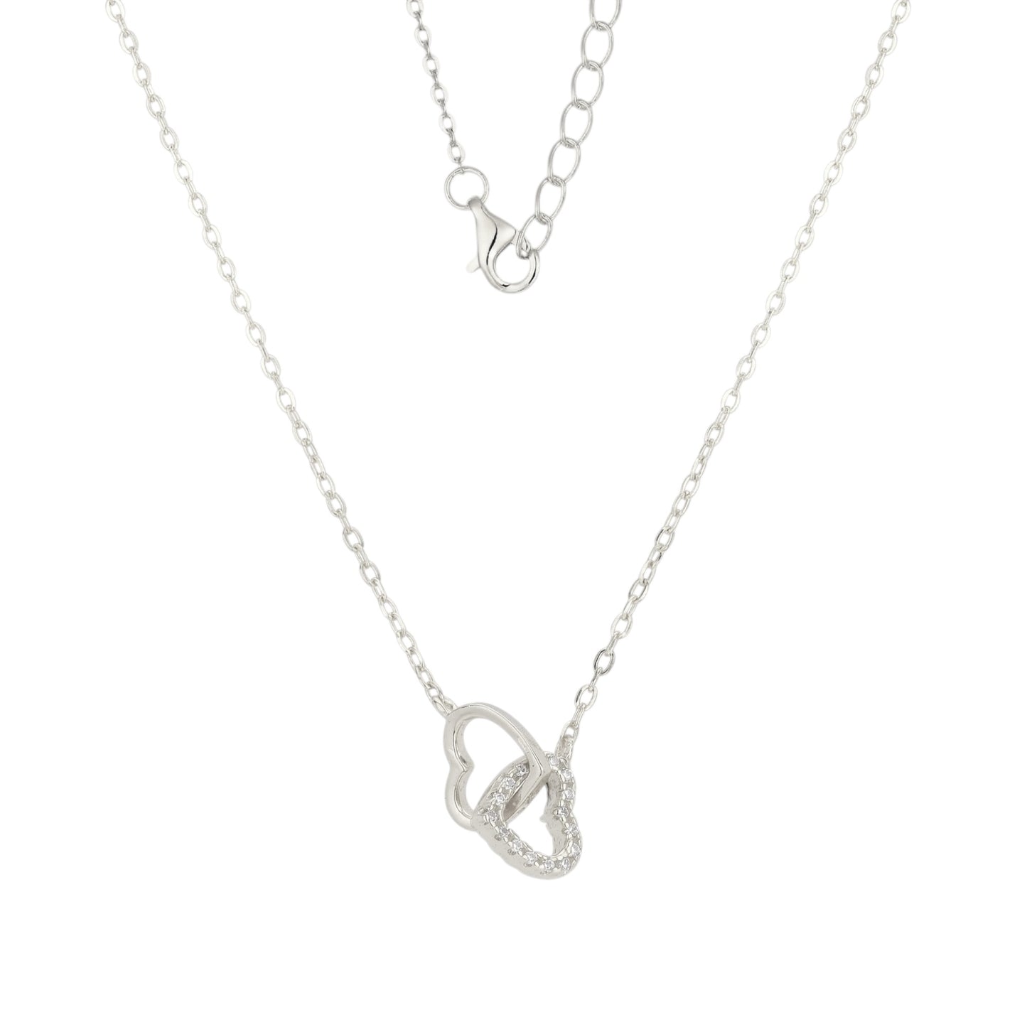 Vielring - Verbundene Herzen Halskette - 925 Silber - Gold