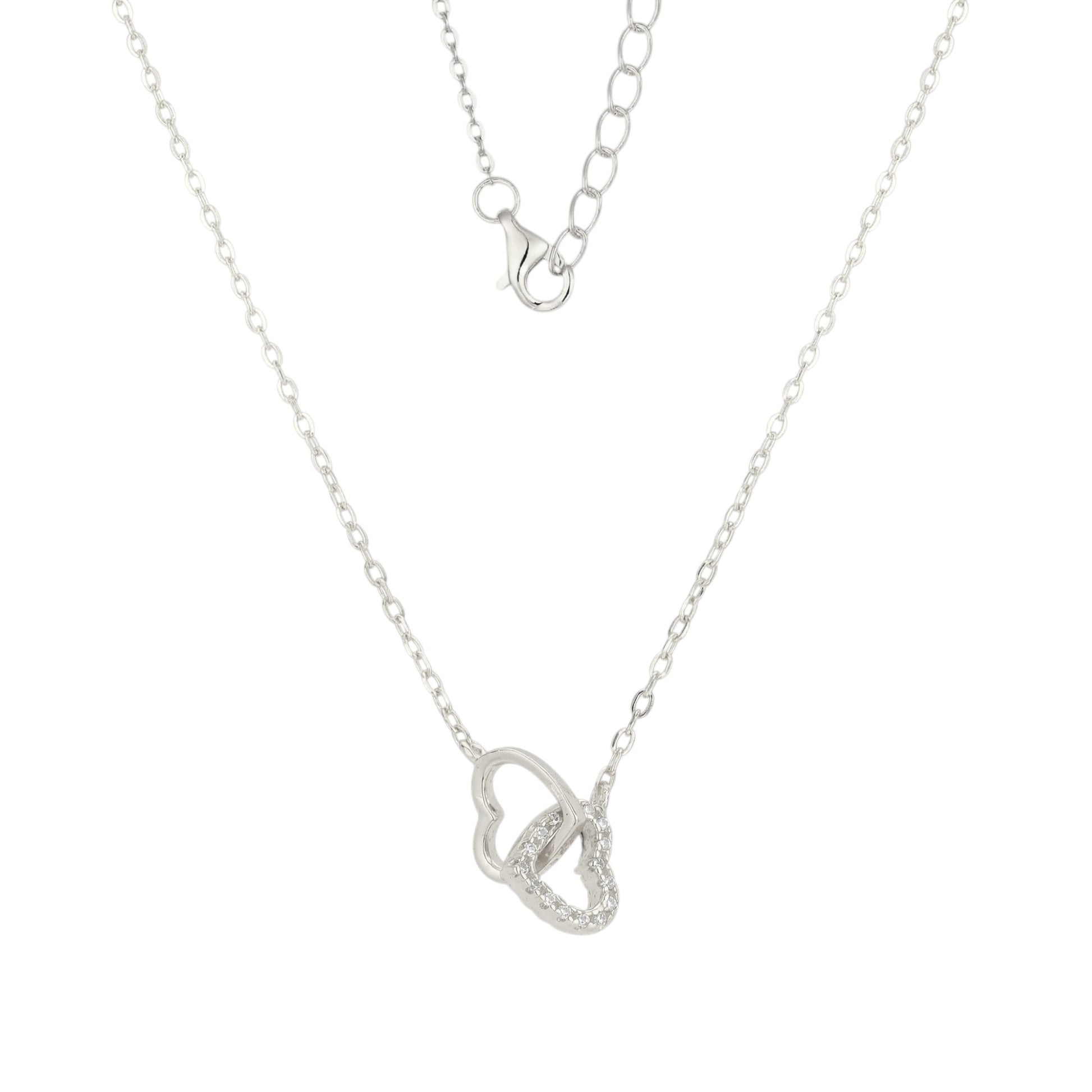 Vielring - Verbundene Herzen Halskette - 925 Silber - Gold