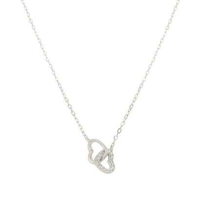 Vielring - Verbundene Herzen Halskette - 925 Silber - Silber