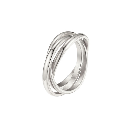 Ineinandergreifender 2 mm Anxiety- & Antistress-Ring - Edelstahl