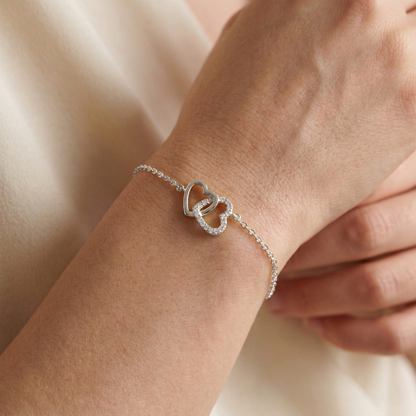 Vielring - Verbundene Herzen Armband - 925 Silber - Gold