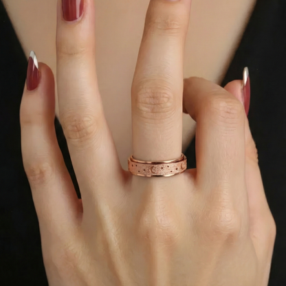 Matter Mond Sternen Anxiety- & Antistress-Ring - Edelstahl
