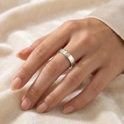 Kleeblatt Zirkonia Ring - 925 Silber